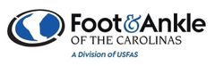 Foot & Ankle of the Carolinas logo. Oval with a foot inside. Text below "A Division of USFAS."
