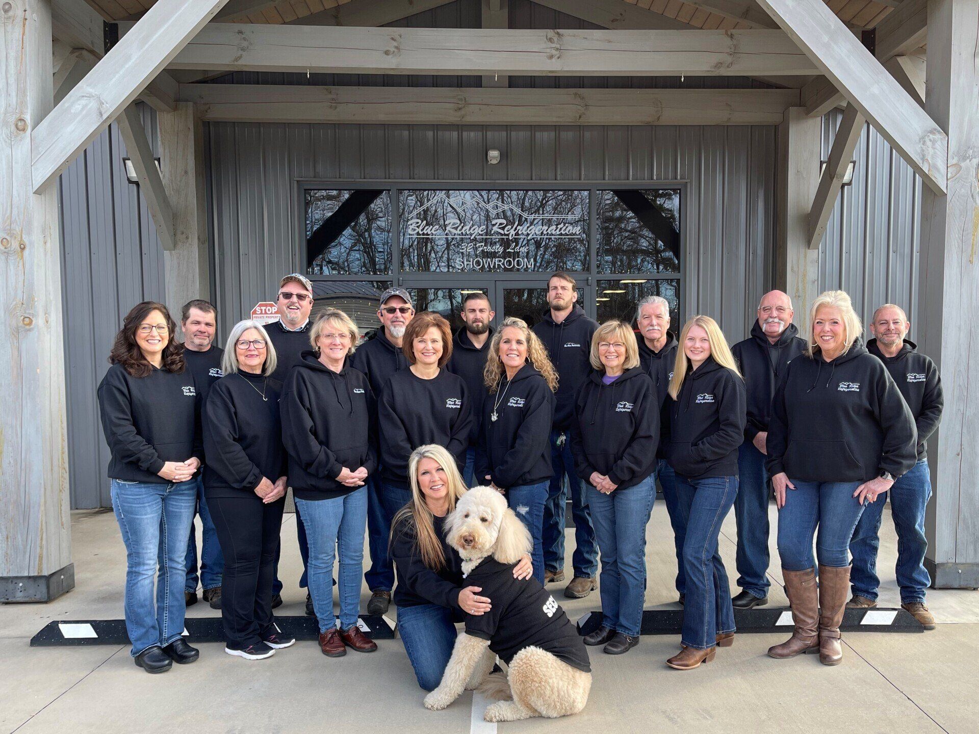 Industrial Refrigeration — Group Picture of Staff with their Dogs in Asheville, NC