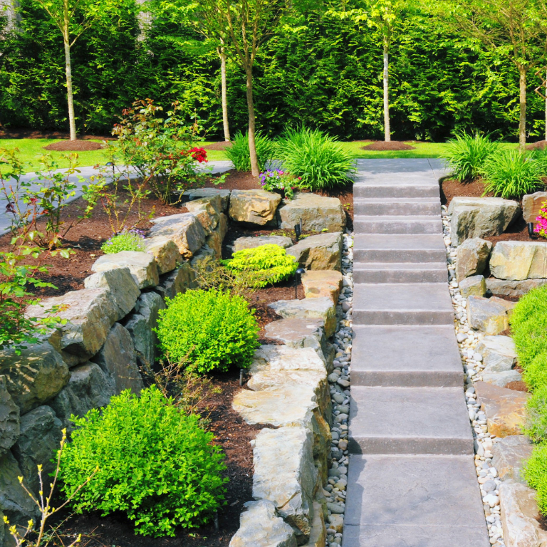 Hardscaped patio and walkway built by expert patio contractors in Maryland | J Gonzalez