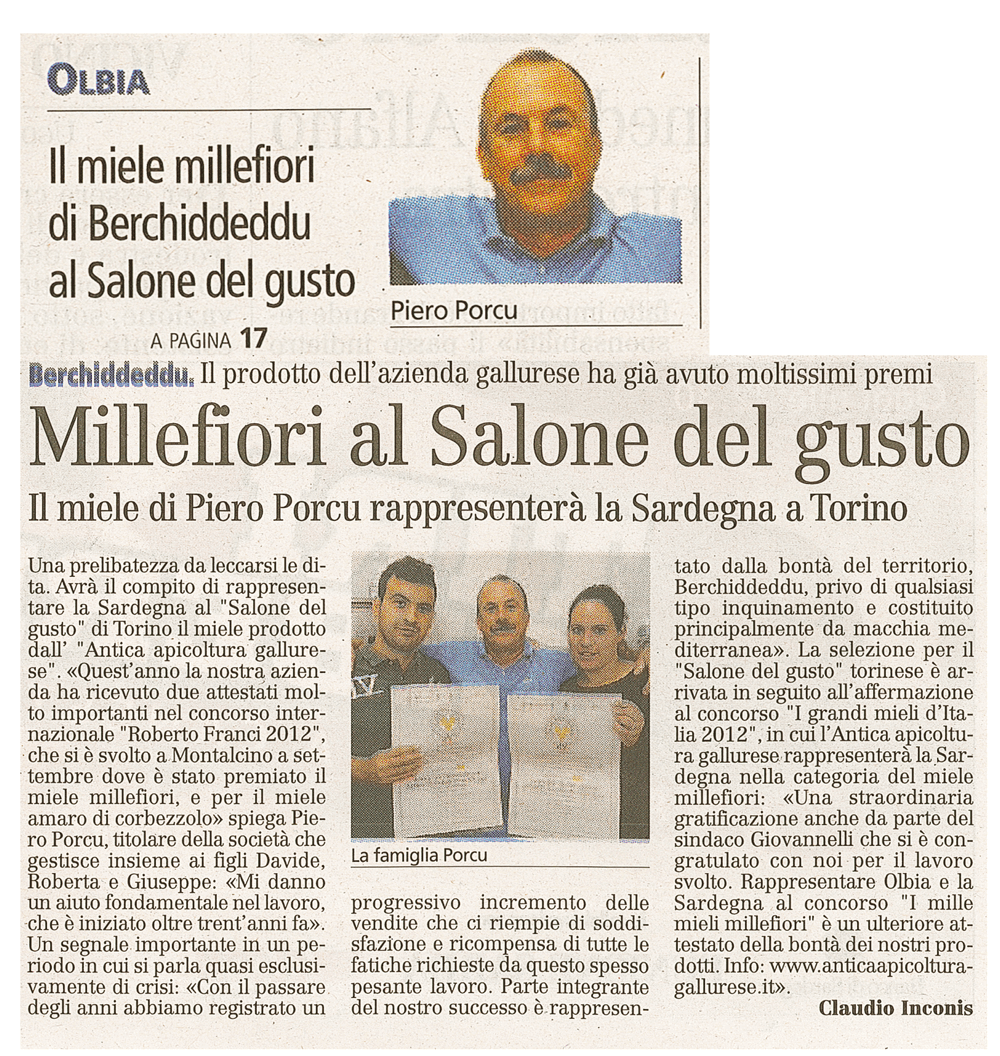 articolo su quotidiano produttori miele