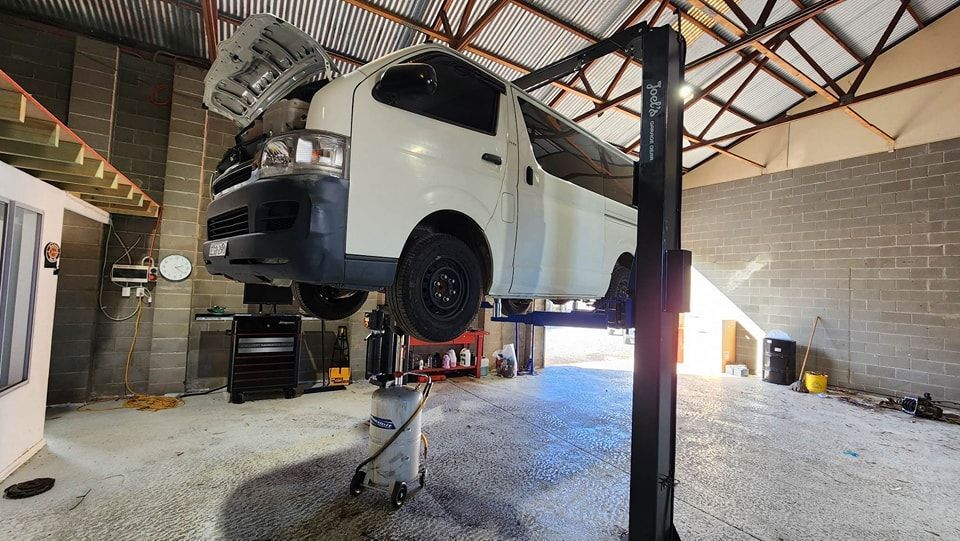 Donnellys Mechanical - Port Macquarie. A picture of a customer's vehicle being worked by Mechanics in Port Macquarie.