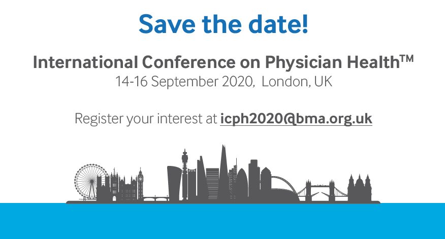 Doctors' Support Network 2019 ICPH 2020 save the date mental health