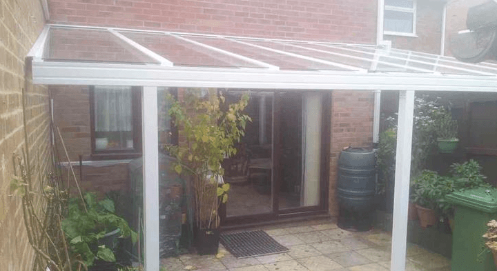 garden canopy with glass roof