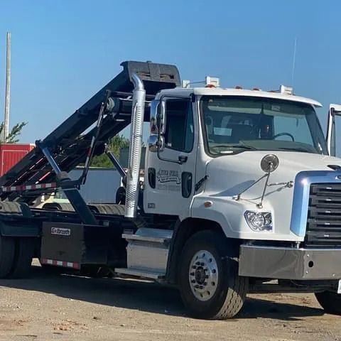 White Dump Truck — Oktaha, OK — Five Star Roll-Offs Services