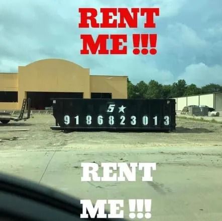 Black Roll-Off Dumpster — Oktaha, OK — Five Star Roll-Offs Services