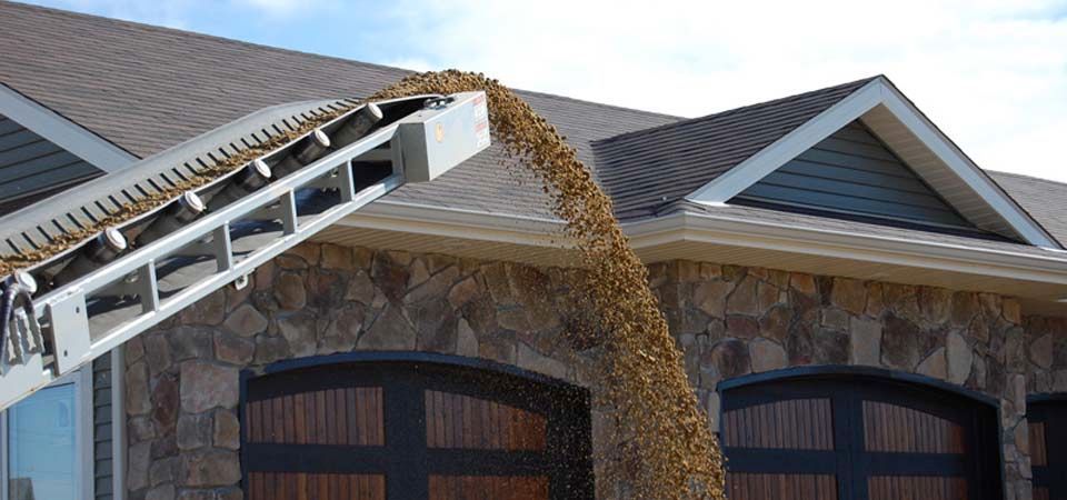 large white dirt conveyer belt