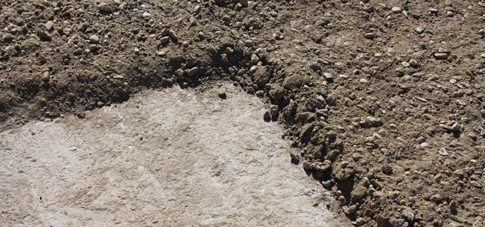 closeup of dirt and pebbles