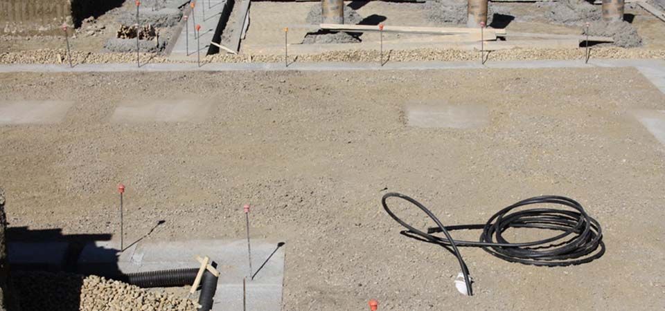 birds eye view of large landscaping site