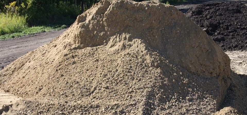 large pile of brown dirt