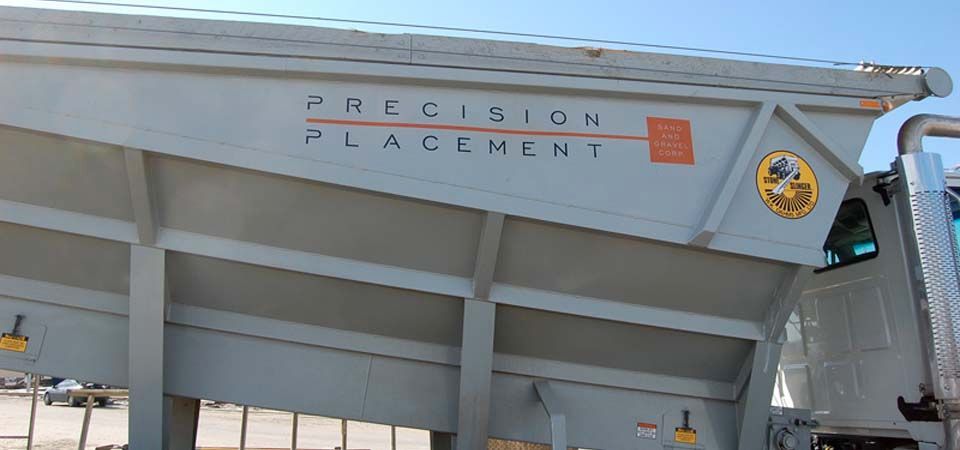 precision placement sand and gravel storefront