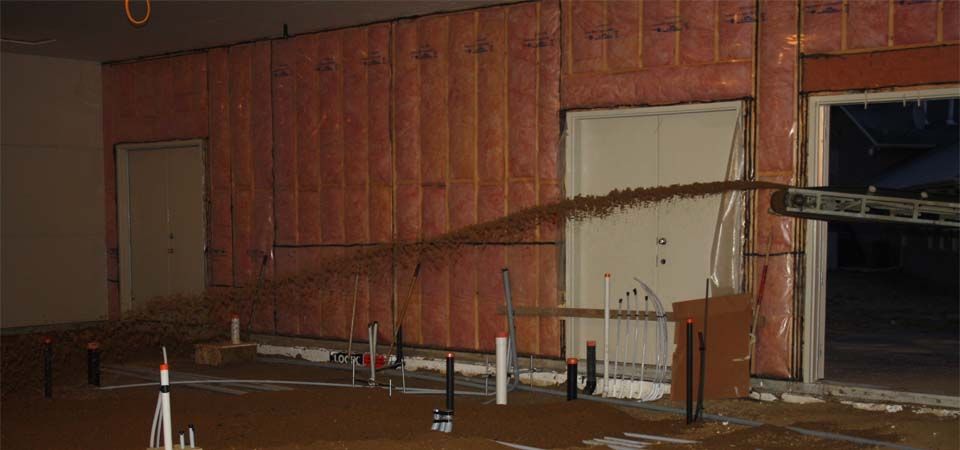 dirt pouring for home construction