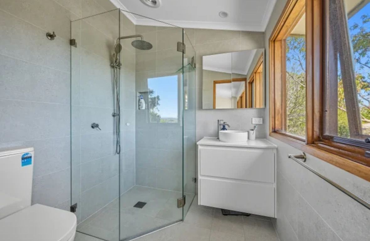 Bathroom With Glass Shower — Edmonds Bathroom Renovations & Tiling In Wauchope, NSW