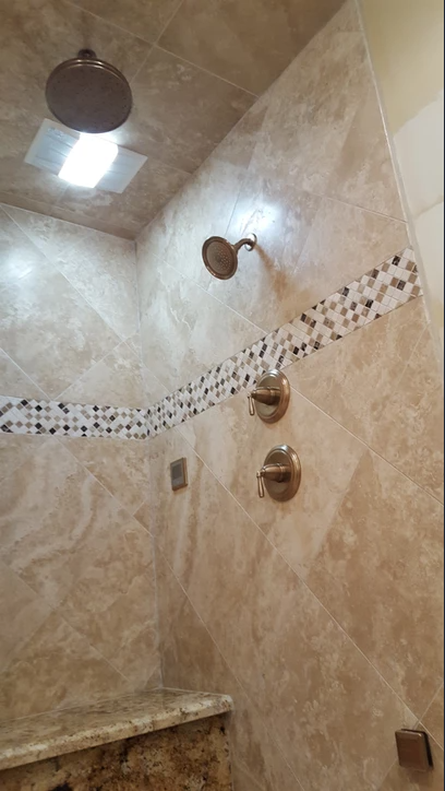 Shower Head in the Mosaic Tiles - Surprise, AZ - Azevedo Plumbing Company
