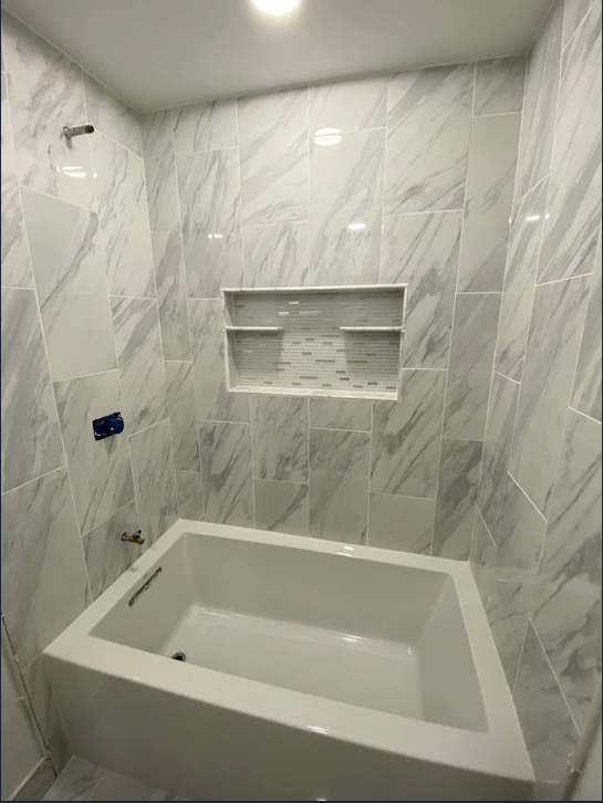 Bathroom with Marble Tiles - Surprise, AZ - Azevedo Plumbing Company