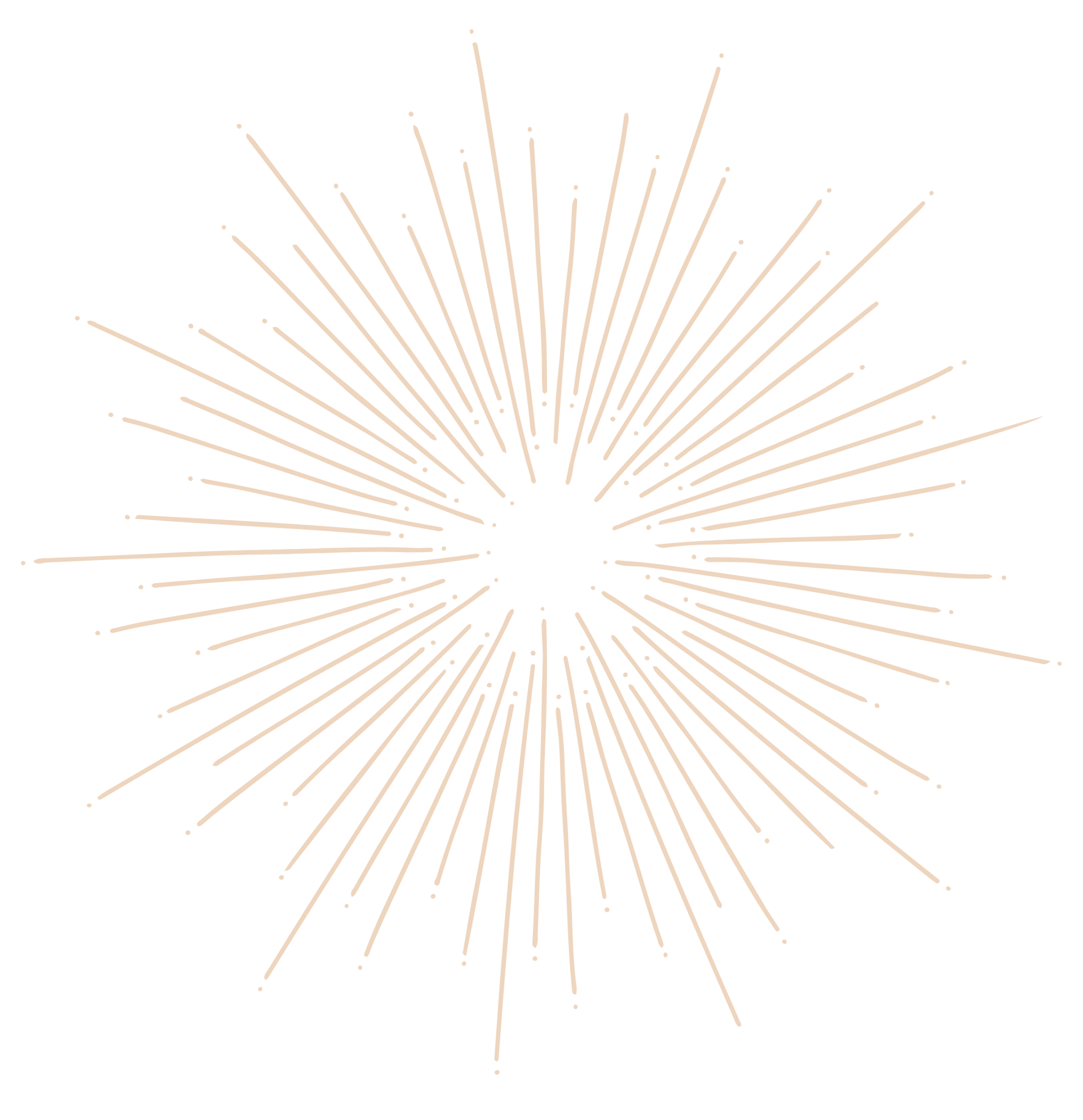 It looks like a fireworks display with rays coming out of the center.