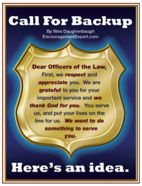 A poster that says call for backup on it