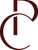 Logotipo da Clínica Pietà, monograma estilizado em tom bordô com as letras P e C entrelaçadas sobre fundo branco.