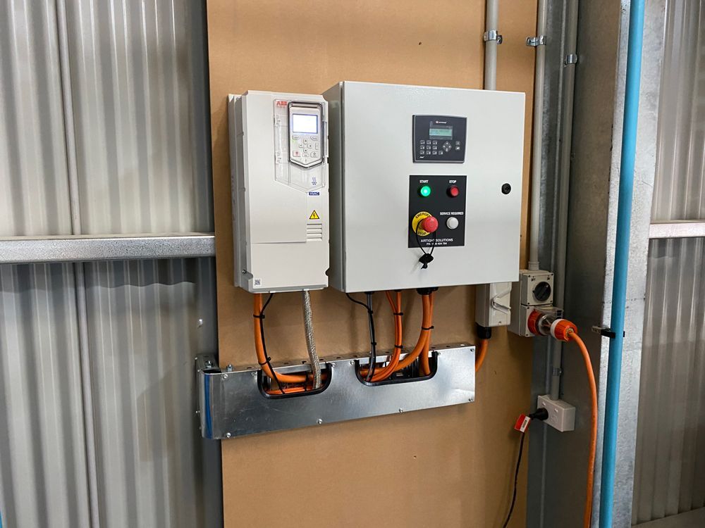 Industrial dust extraction machine installed in a Ballarat joinery factory by Hud Elec Ballarat