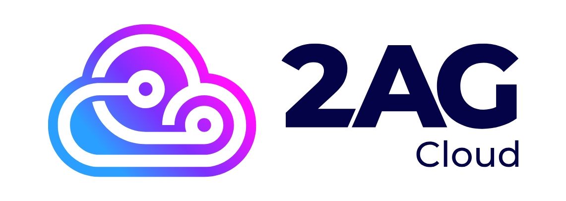 Logotipo da 2AC Cloud com ícone de nuvem azul-arroxeado e texto azul-marinho.
