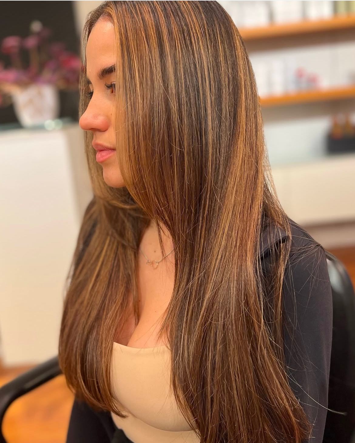 brunette, highlights, whistler