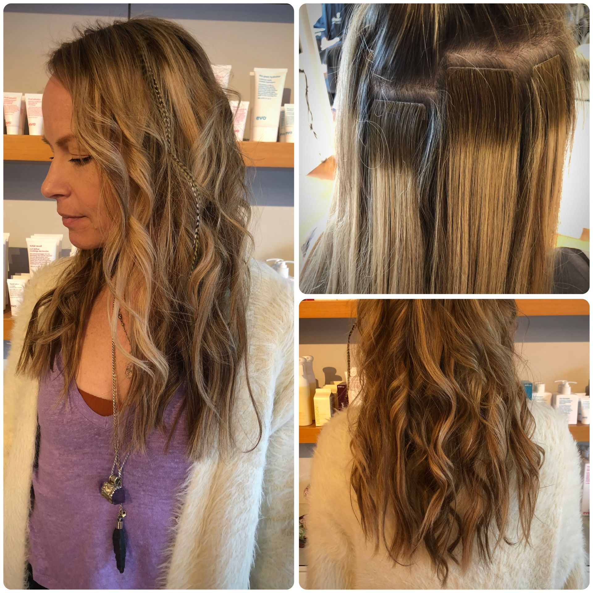 Whistler, BC. Suco's hair salon: hair extensions.