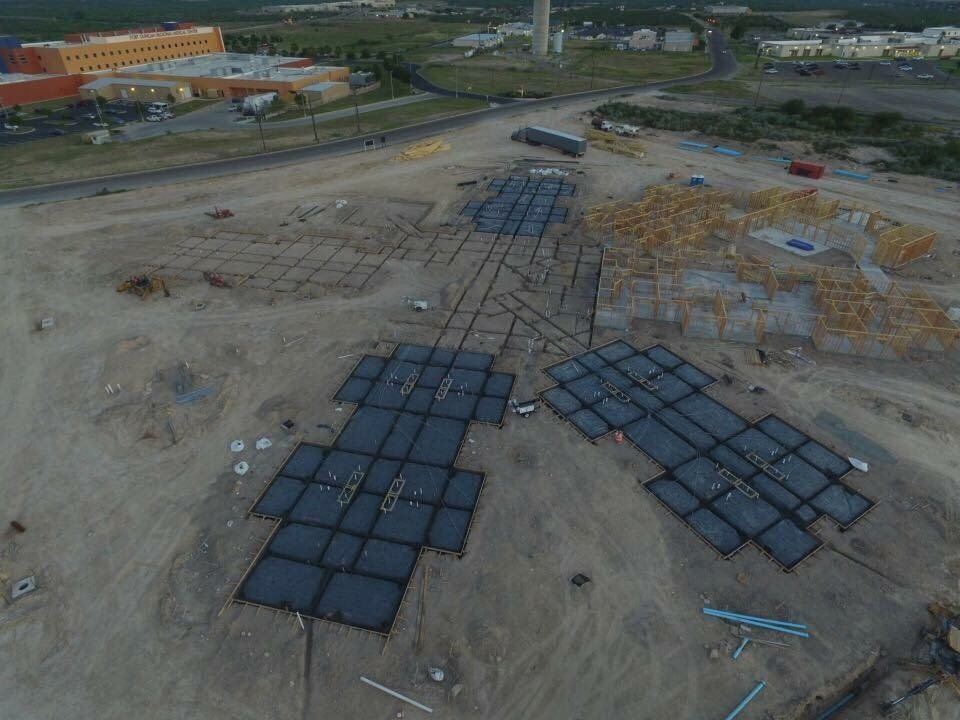 Under Construction Houses With Truck - Eagle Pass, TX - A.E. Hiller & Sons Inc.