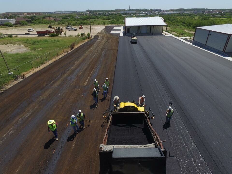 Roadway Under Construction With Workers Around - Eagle Pass, TX - A.E. Hiller & Sons Inc.