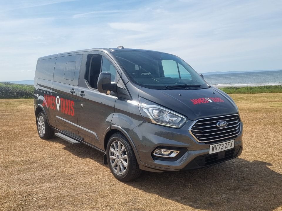 Minibus at port terminal