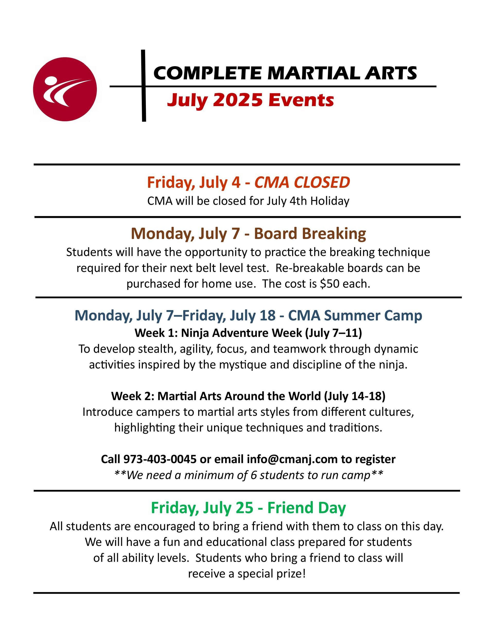 A list of martial arts events for august 2024.