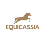 Sagoma di un cavallo impennato all'interno di un cerchio marrone chiaro; testo 