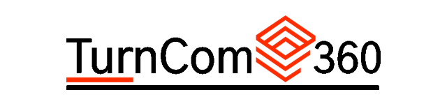 A logo for turncom 360 is shown on a white background.
