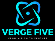 A logo for verge 5 from vision to venture