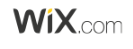 A close up of a wix.com logo on a white background.