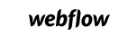 The word webflow is written in black on a white background