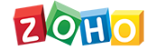 The word zoho is written in different colors on a white background.
