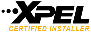 The logo for xpel certified installer is black and yellow.