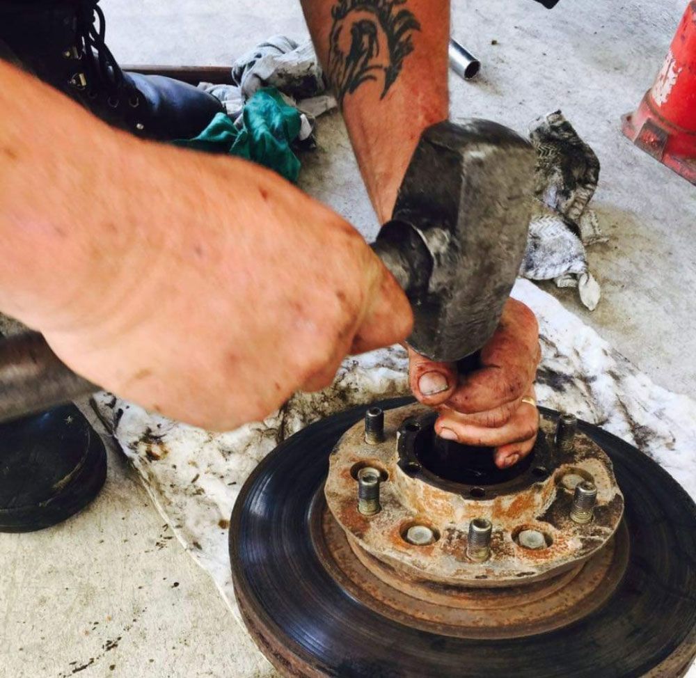 Man Repairing The Drum Brakes β Kirk Auto Know Mechanical in Stuart, QLD
