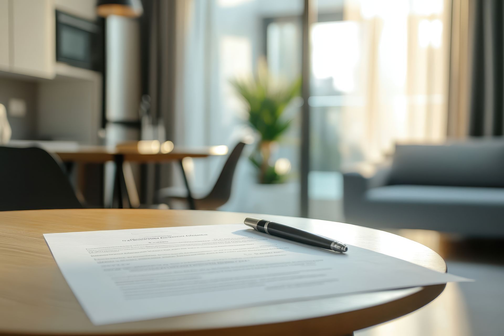 Ontario L1 application form for non-payment of rent on a table with pen