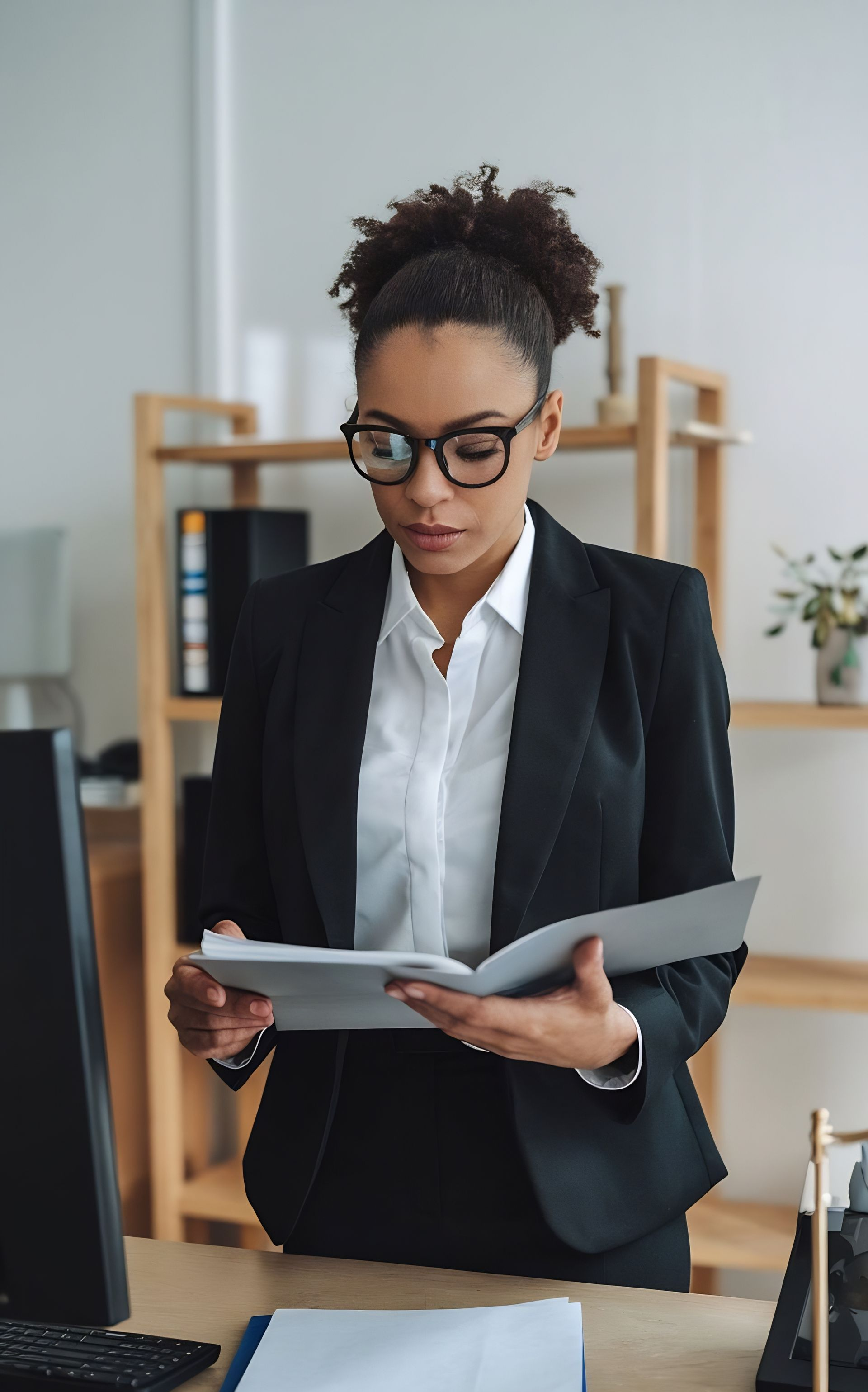 Legal professional reviewing L1 application documents for Ontario landlord