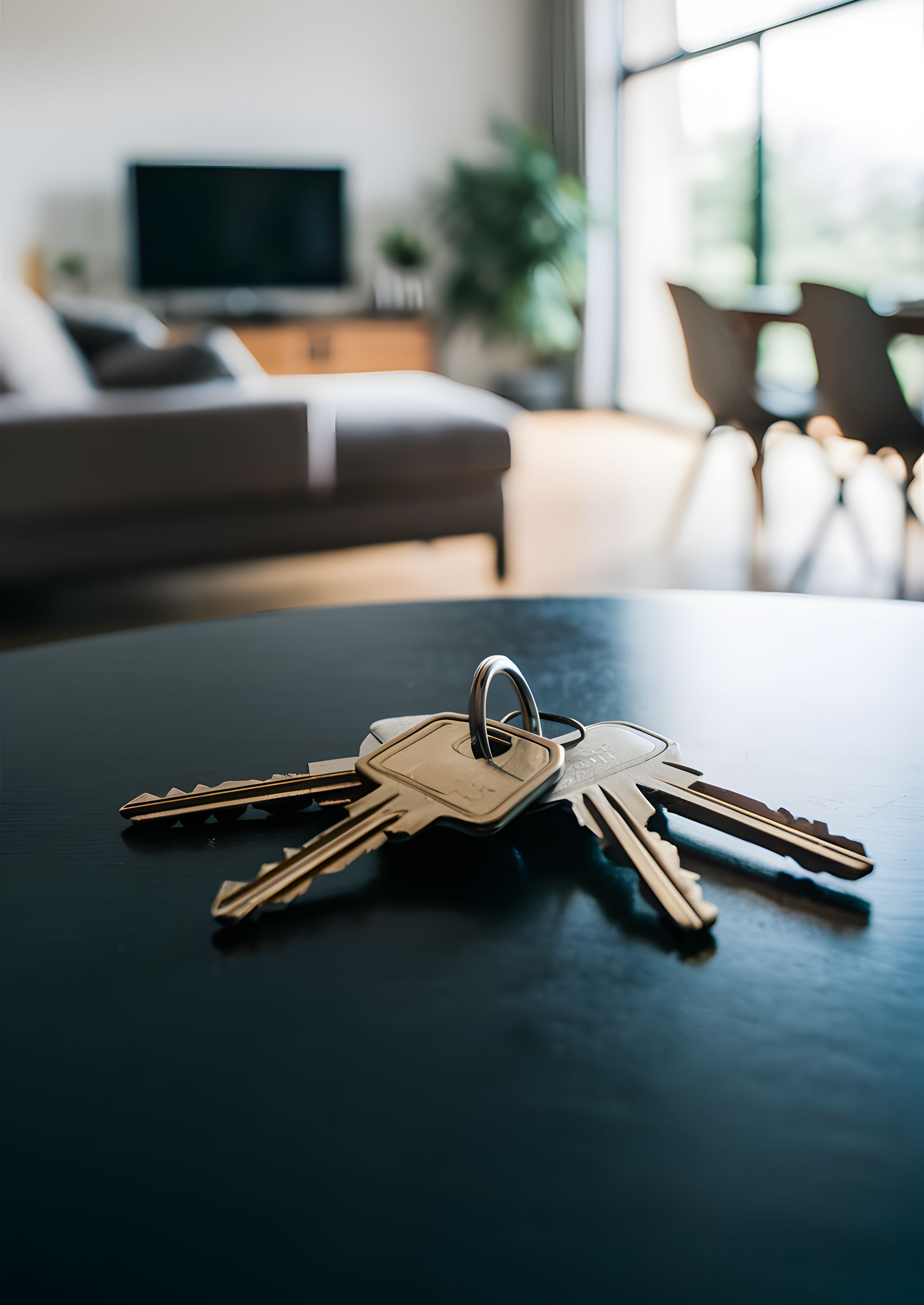 Keys on table inside residential rental unit in Ontario