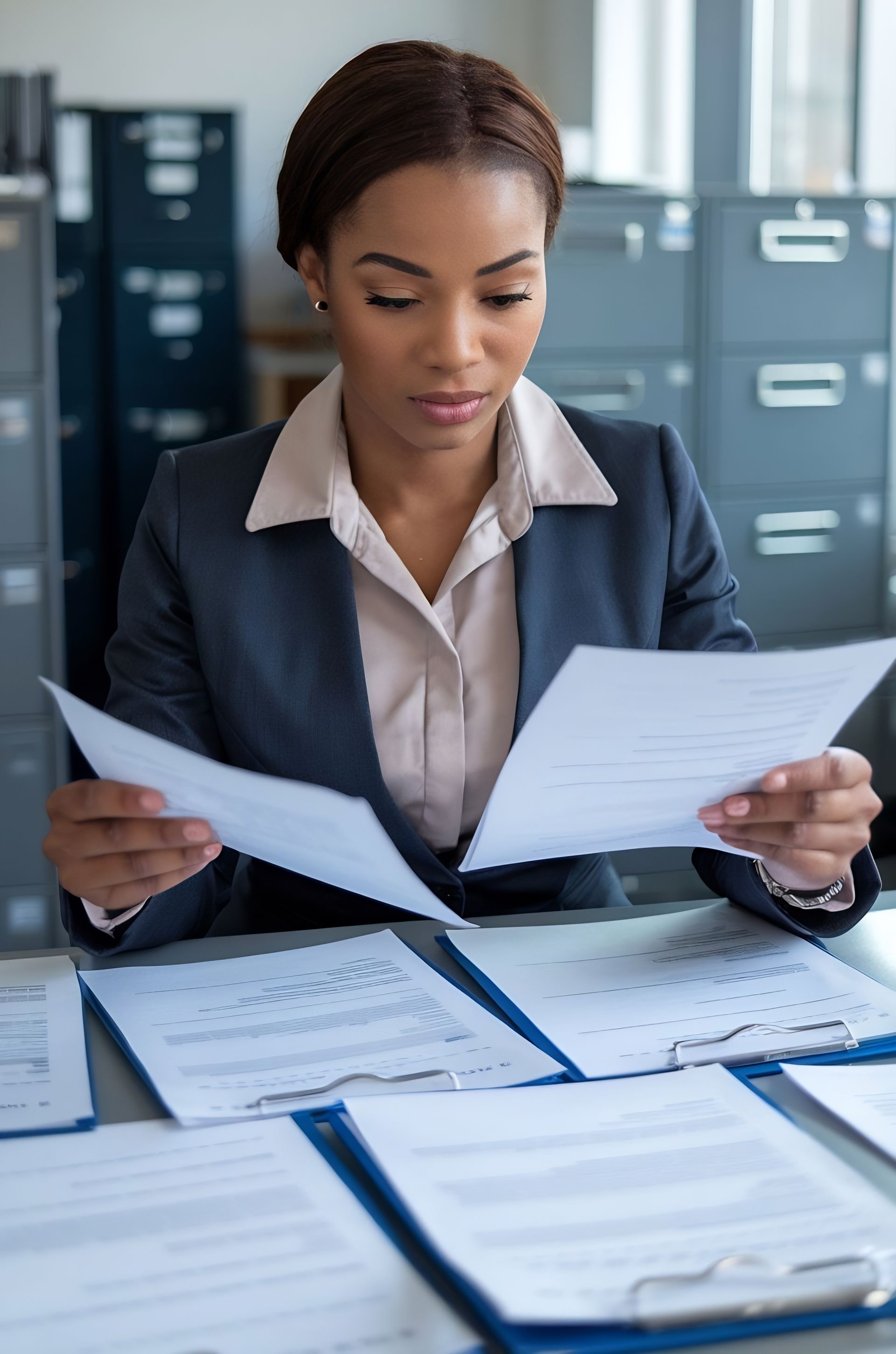 Ontario legal professional reviewing documents for N7 Notice and Landlord and Tenant Board application