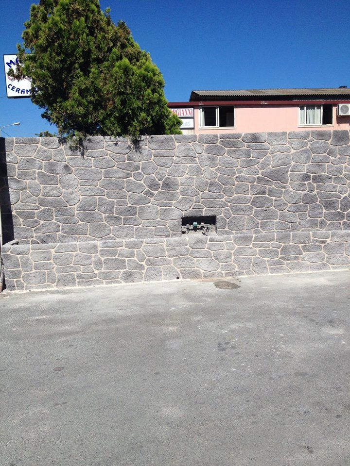 pavimentazione esterna in cemento stampato