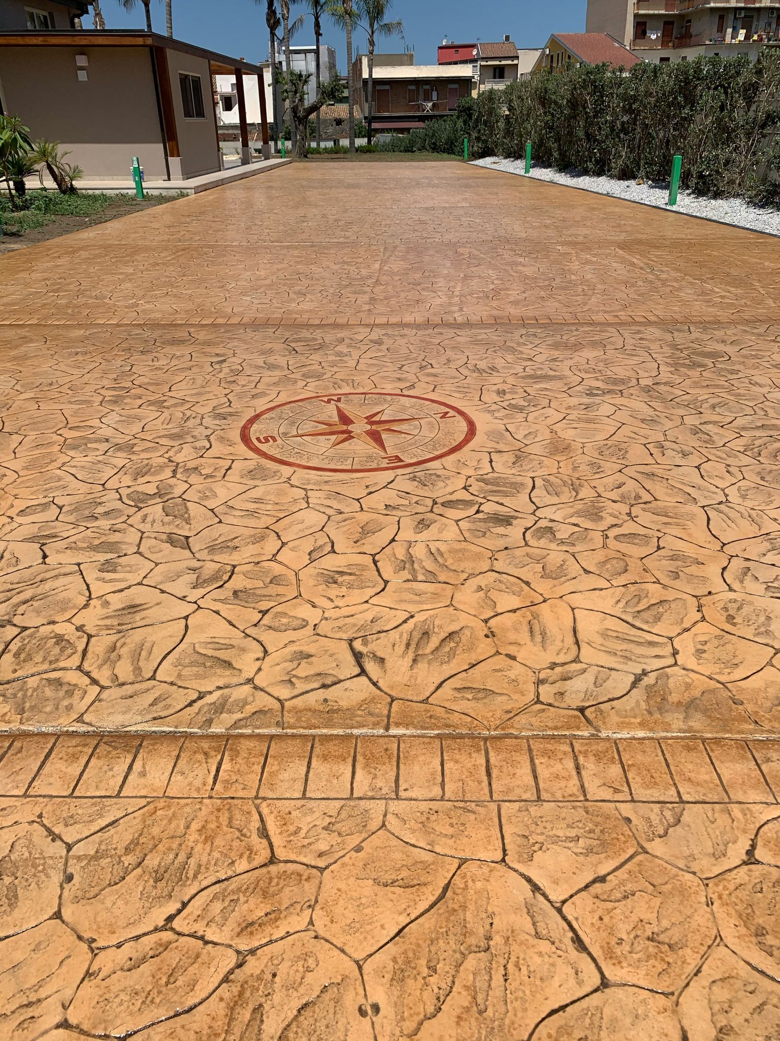 pavimentazione in cemento stampato ad opera di nastasi