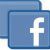 Facebook icon, blue square with white 