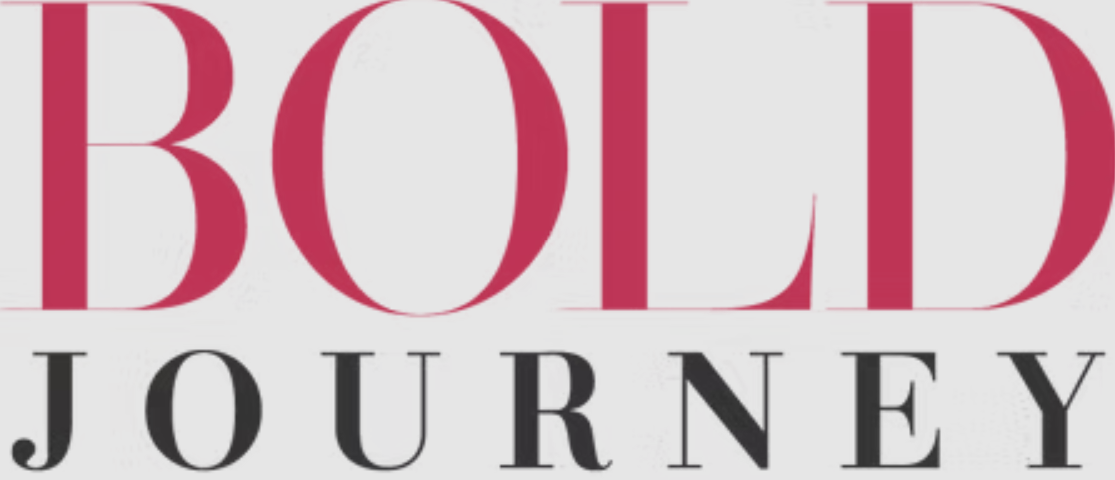 The bold journey logo is pink and black on a white background.