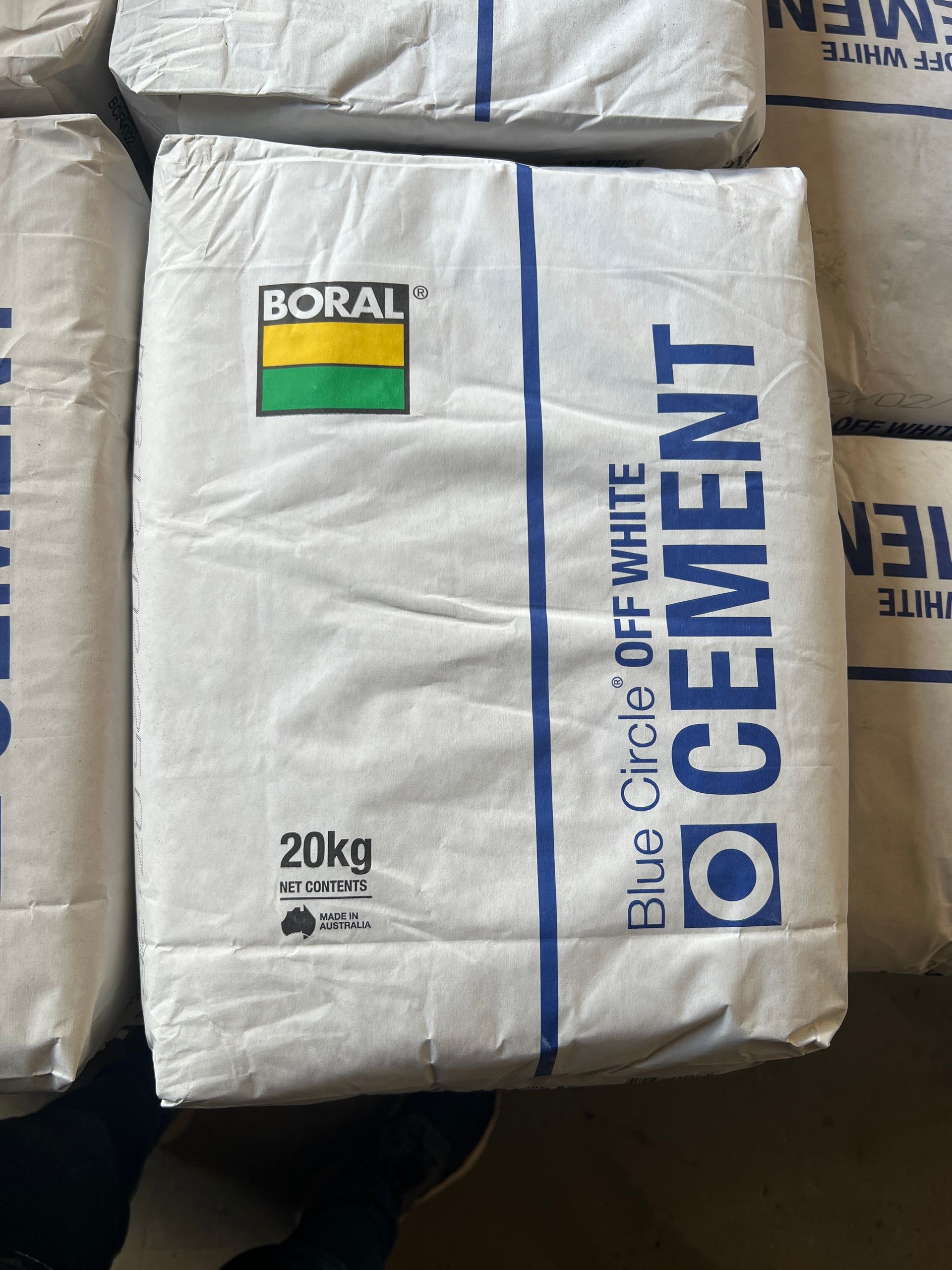 A White Bag Of Circle Off White Cement — Pigot's Mid Western Sand and Soil In Orange, NSW