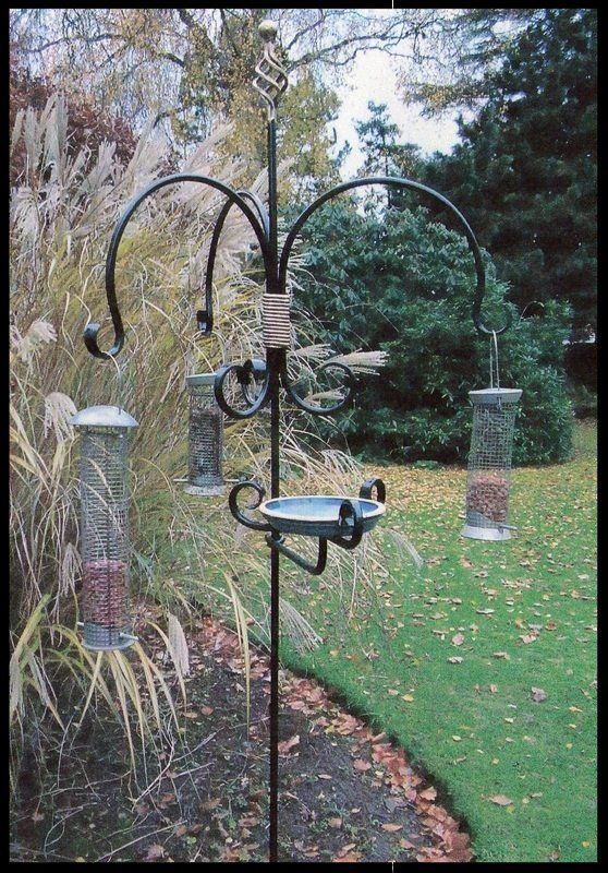 Forged birdfeeder stand,6ft high