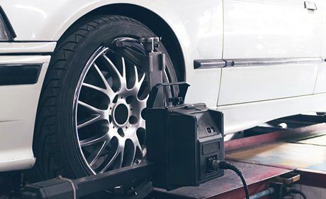 Wheel alignment services by expert mechanics