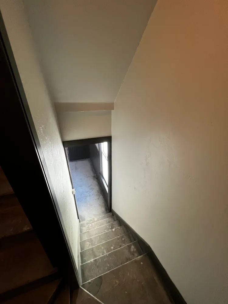 A staircase leading up to the second floor of a building.