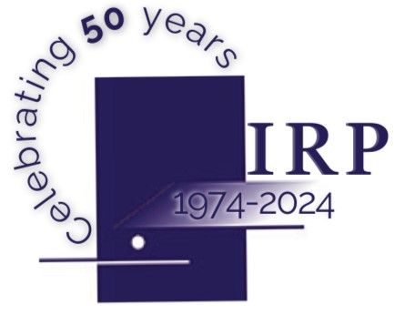 A logo that says celebrating 50 years irp 1974-2024